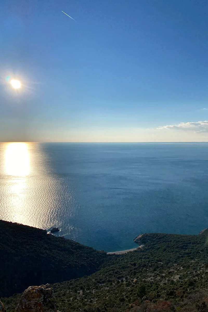 Plaža Sveti Ivan Lubenice Cres pogled s litice